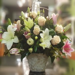 Centro cesta de flores